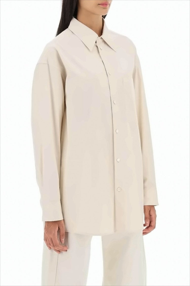 Lemaire Relaxed Fit Cotton Shirt With Classic Collar