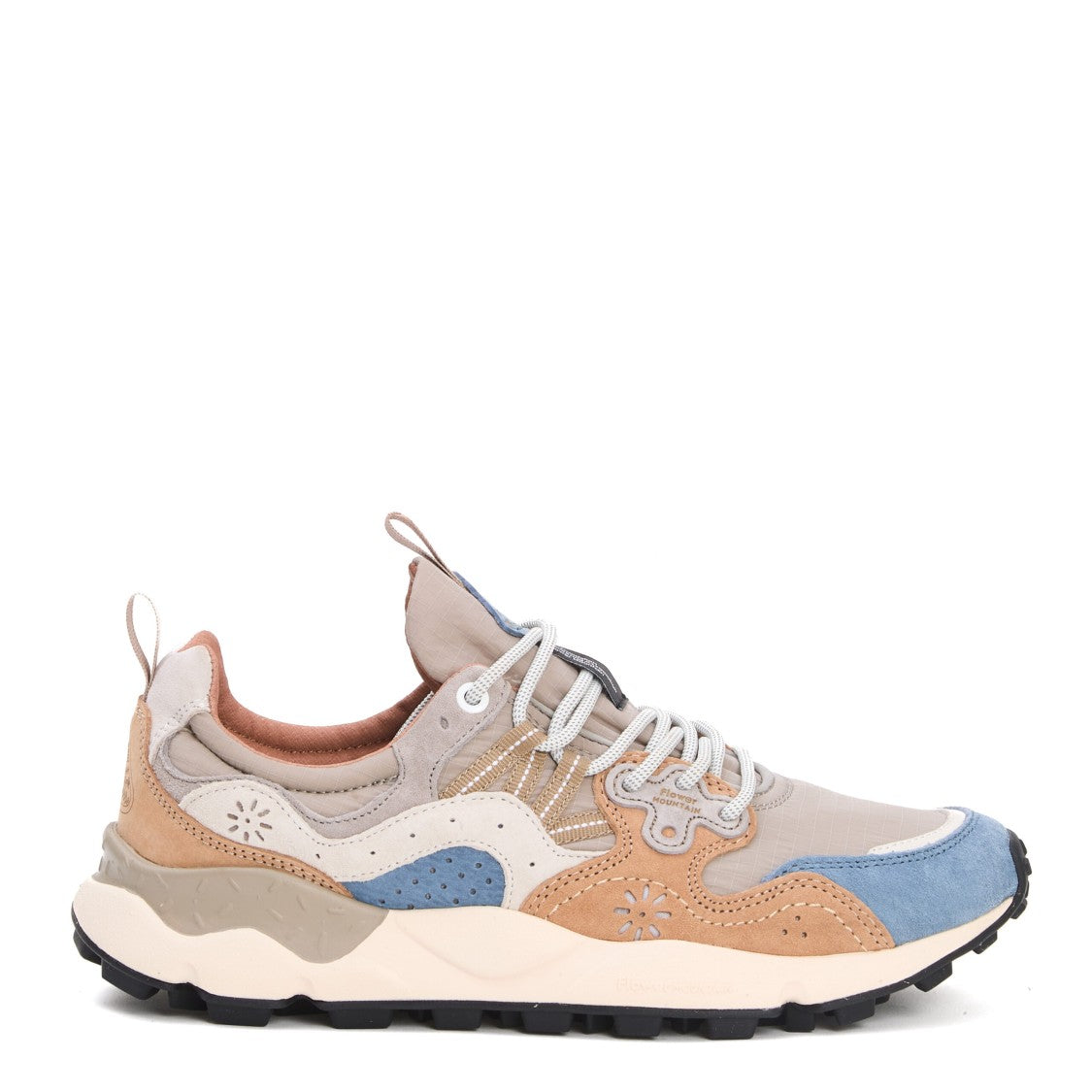 Flower Mountain Grey And Beige Suede Sneakers