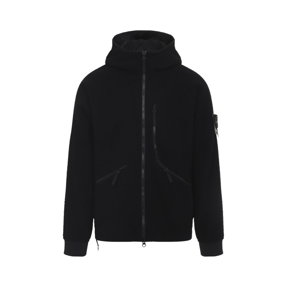 Stone Island Black Virgin Wool Outerwear