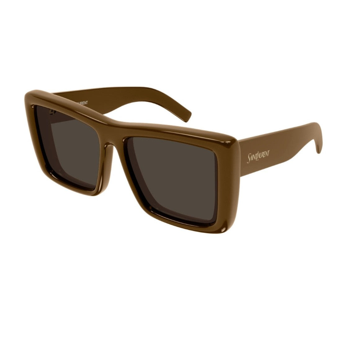 Saint Laurent Brown Howl Acetate Square Sunglasses