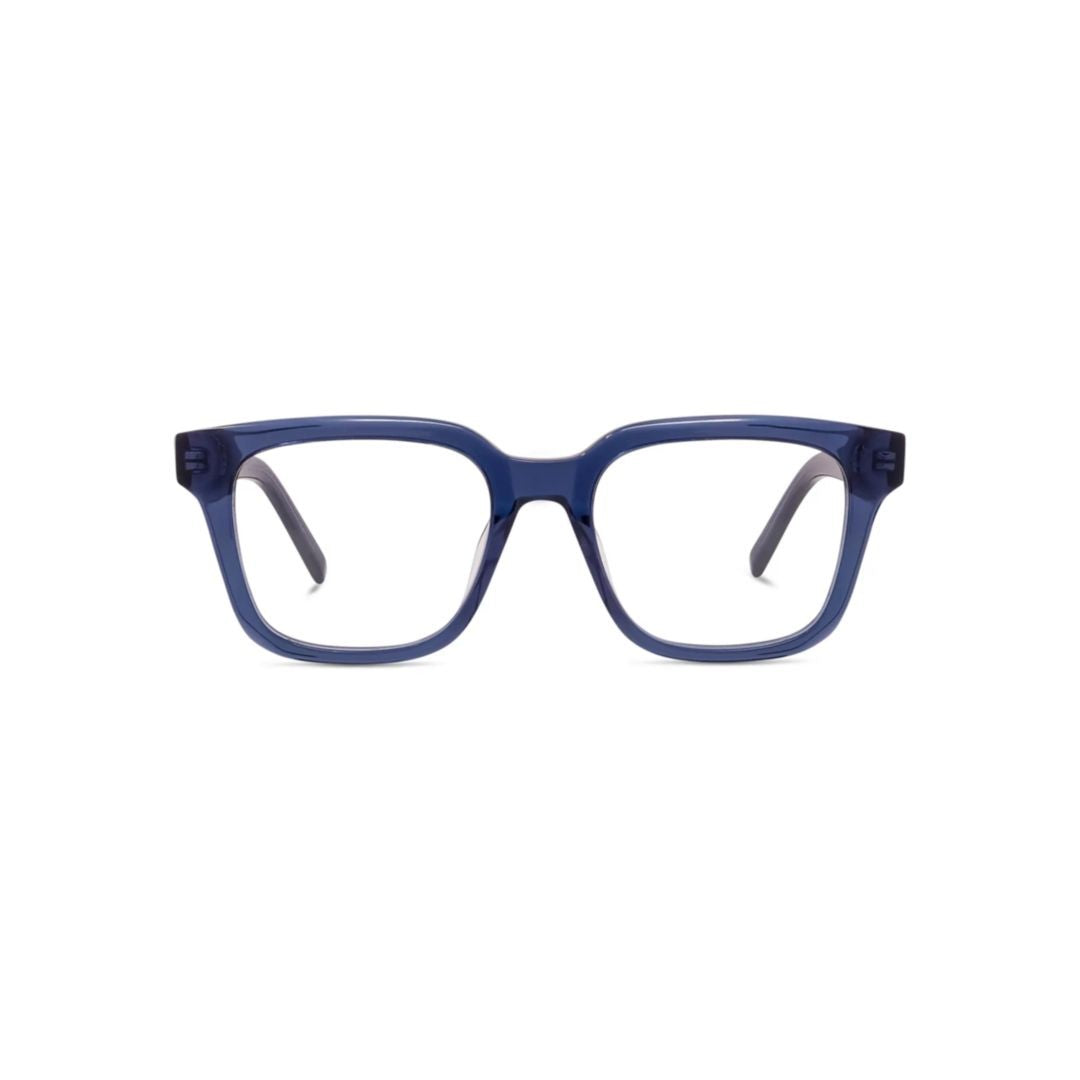 Givenchy Gv50005i Bold Rectangular Eyeglasses In Deep Blue Finish