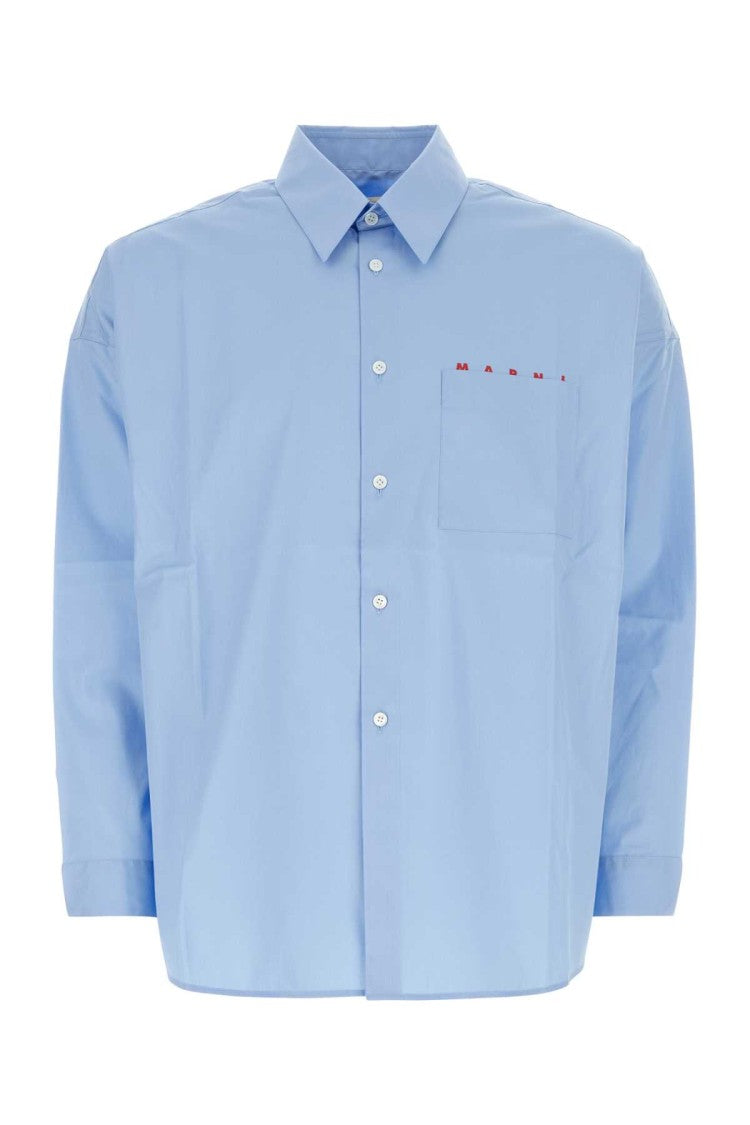 Marni Light Blue Poplin Shirt