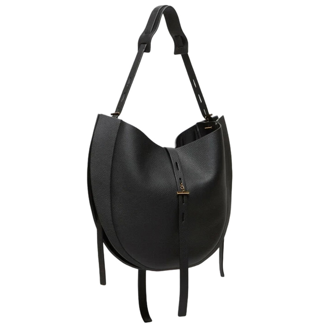 Minobossi Black Liz Textured Leather Bag