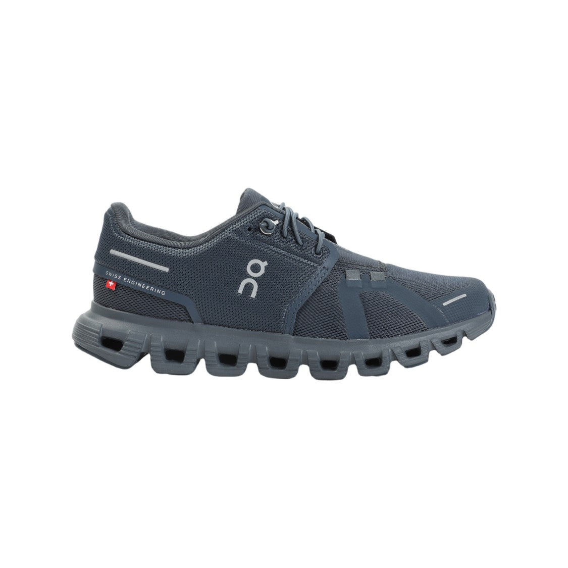On Navy Stone Textile Sneakers With Reflective Inserts