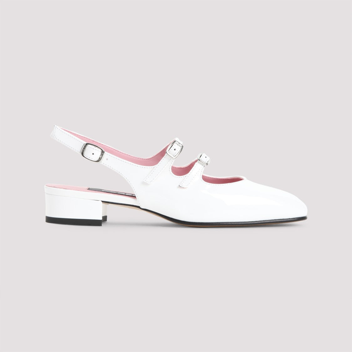 Carel Paris Peche White Patent Leather Pumps