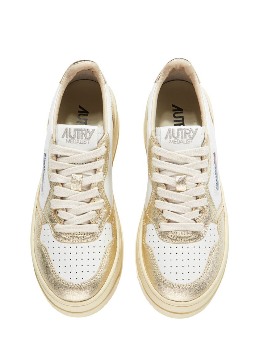 Autry Pristine White Premium Cowhide Platform Sneakers