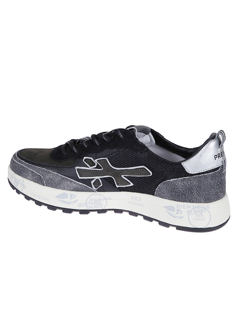 Premiata Low-Top Sneakers With Technical Fabric And Suede Accents