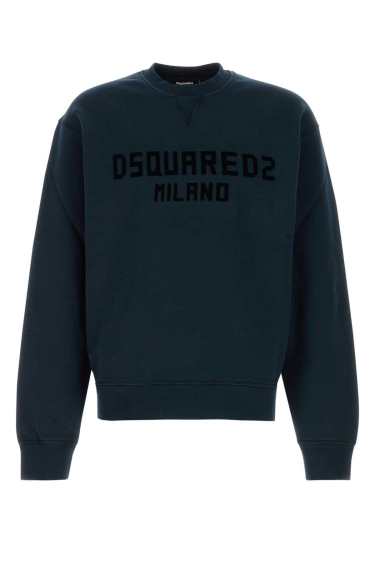 Dsquared2 Midnight Blue Cotton Sweatshirt