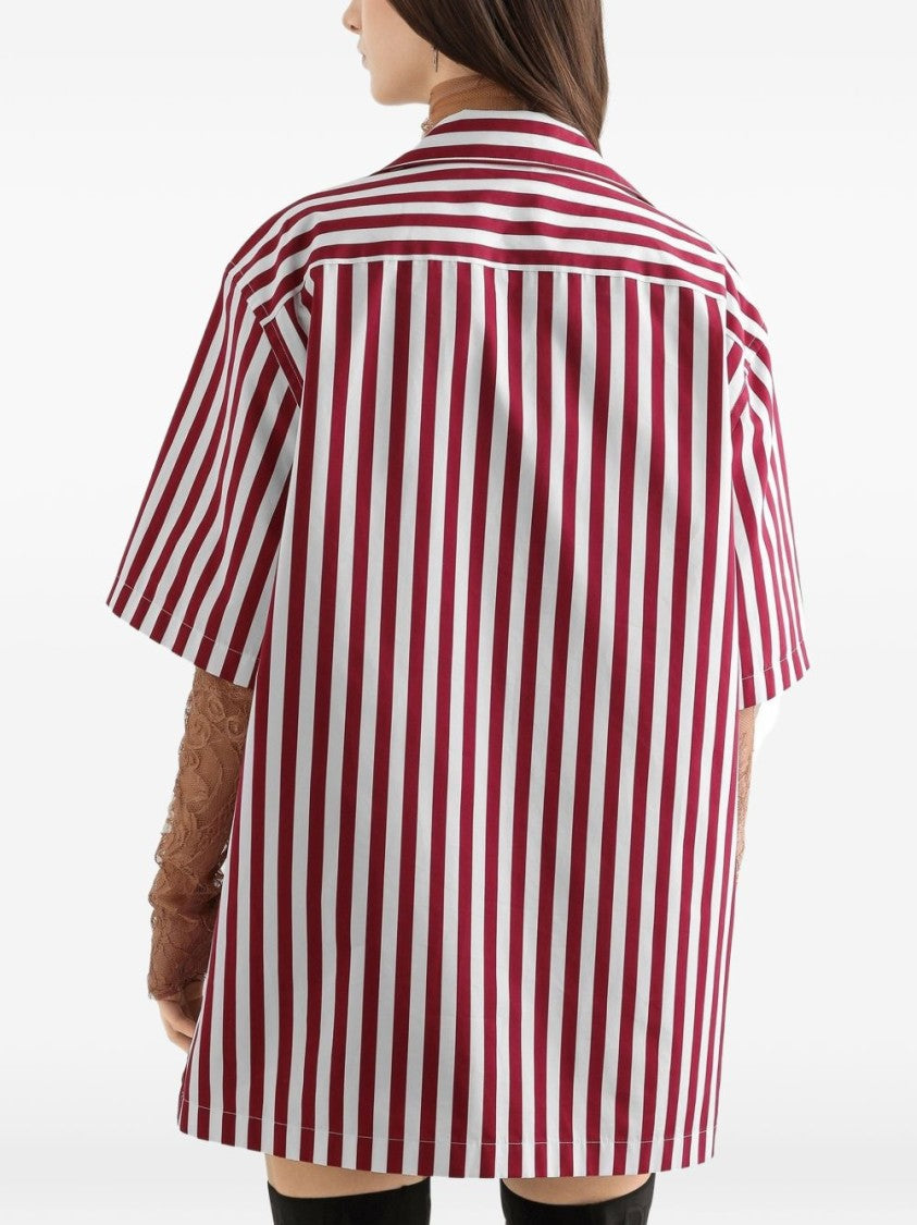 Dolce & Gabbana Striped Cotton Extra Oversized Shirt