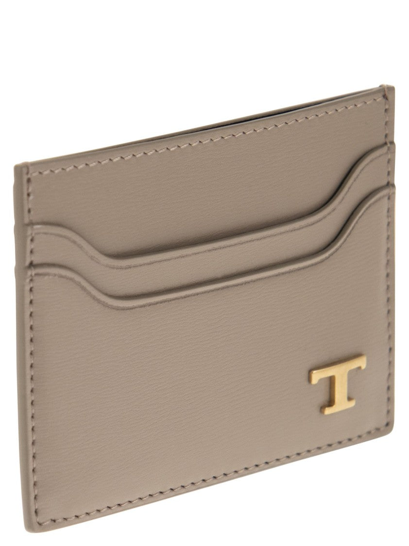 Tod's Leather Card Holder With Logo