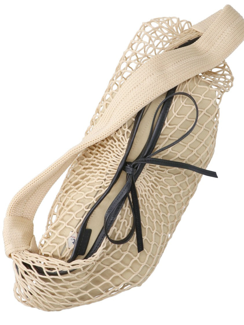 Lemaire Beige Croissant Filt Netted Shoulder Bag