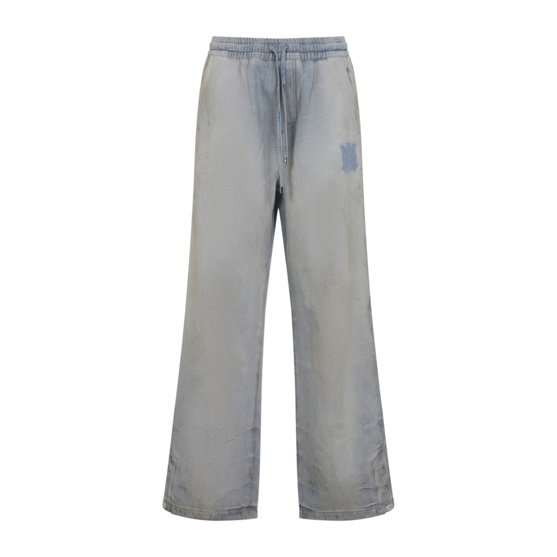 Amiri Relaxed Wide-Leg Jeans With Elastic Waistband And Distressed Finish