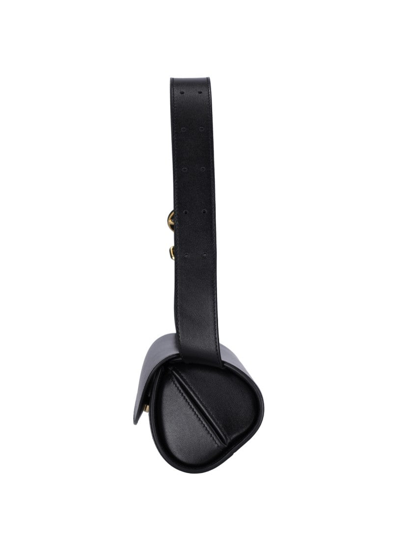 Jil Sander Black Cannolo Cylindrical Leather Shoulder Bag