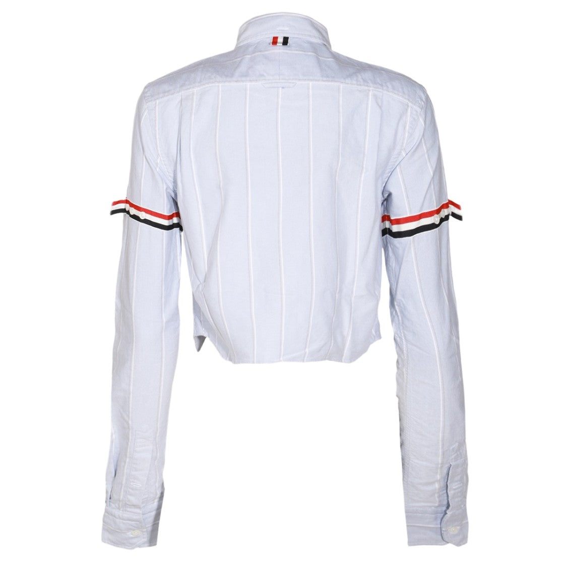 Thom Browne Cropped Blue Shirt With Classic Collar