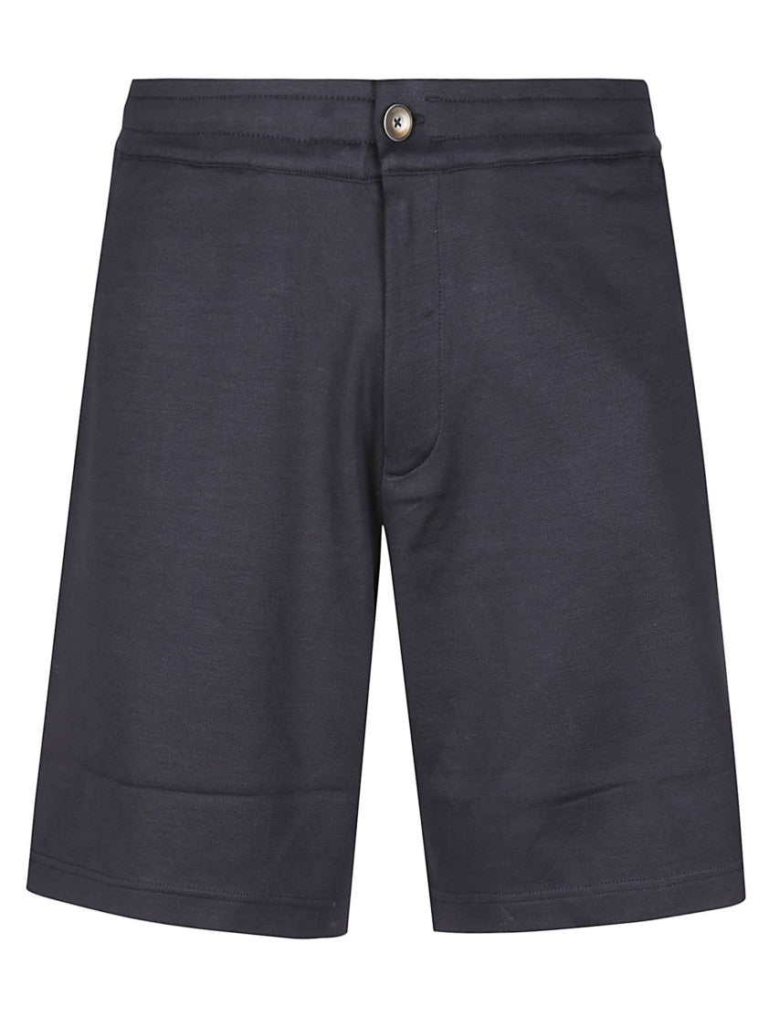 Herno Grey Cotton Tailored Shorts