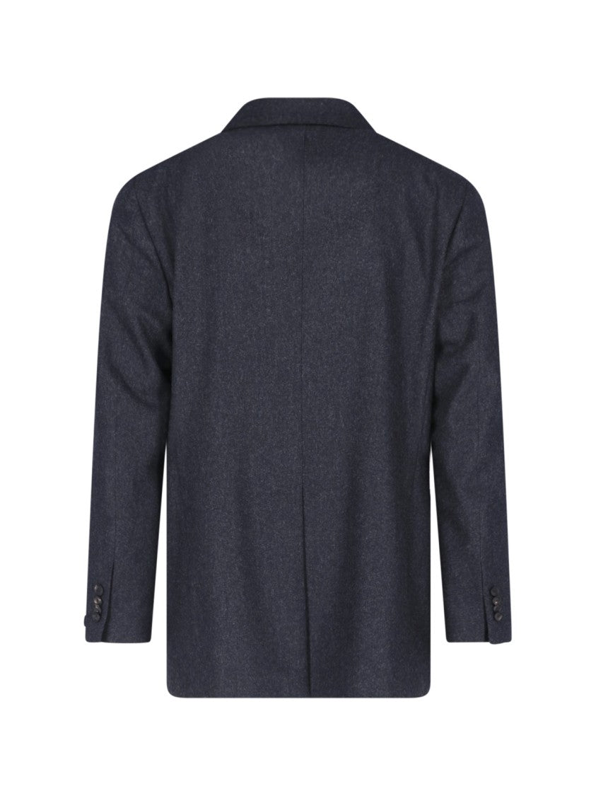 Tagliatore Double-Breasted Virgin Wool Suit With Peak Lapels