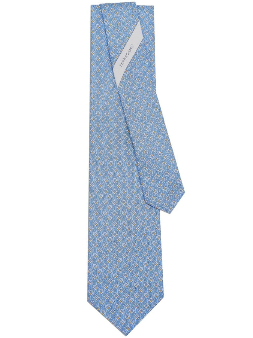 Ferragamo Geometric Patterned Tie With Tetris-Inspired Design