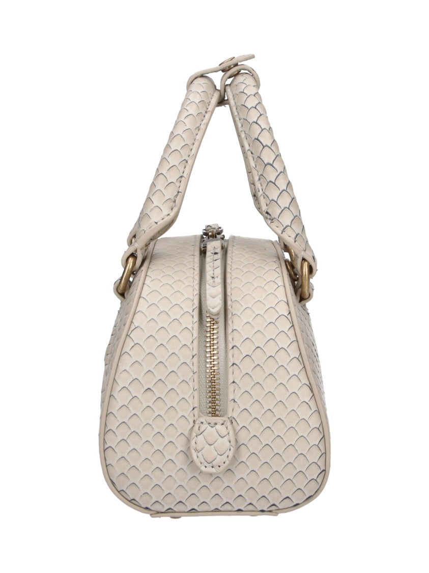 Diesel Beige 1Dr Dome Textured Leather Bag