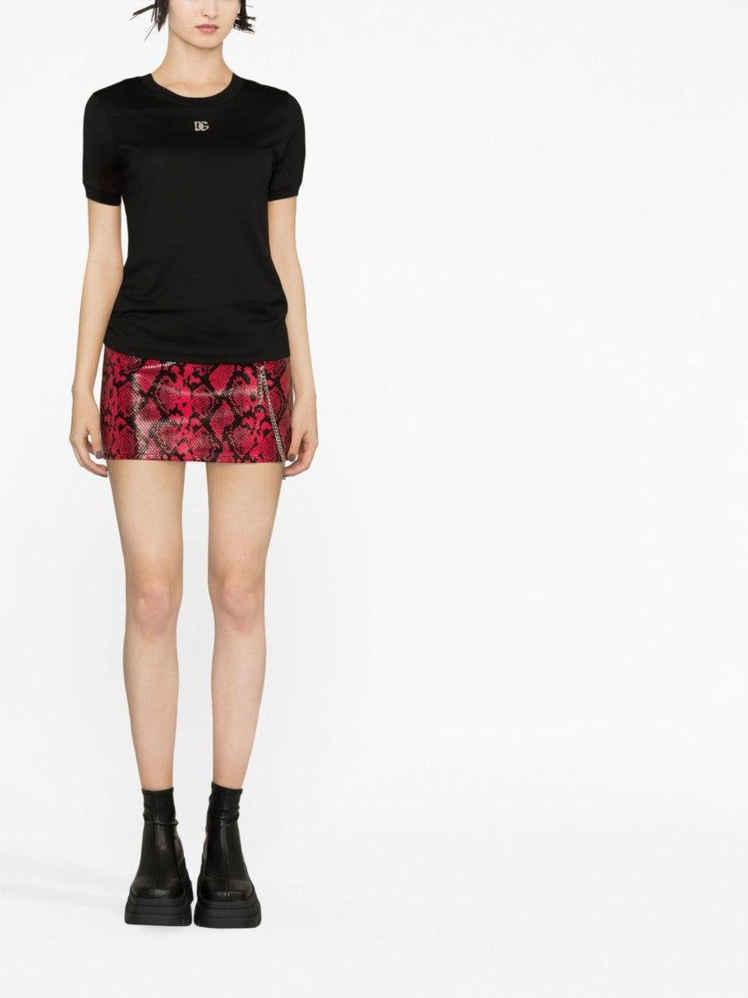 Dolce & Gabbana Black Fitted Cotton T-Shirt