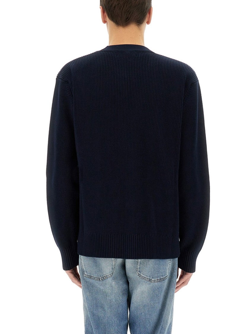 Lardini Black Organic Cotton Cardigan