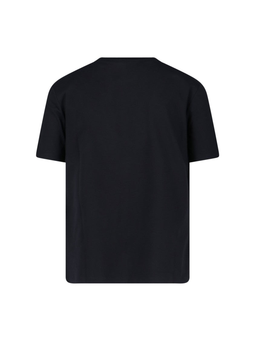 Balmain Black Cotton T-Shirt With Striking Green Logo Print