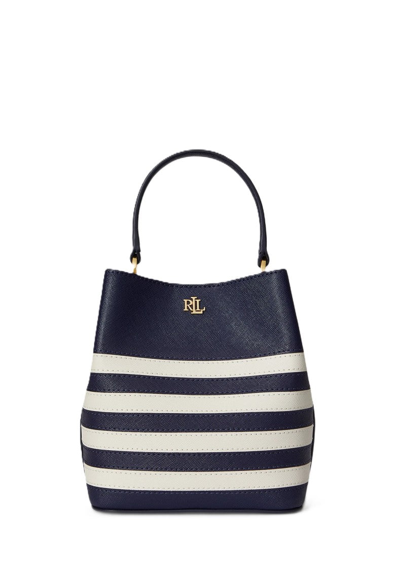 Lauren Ralph Lauren Navy Blue Reese Small Silk Bag