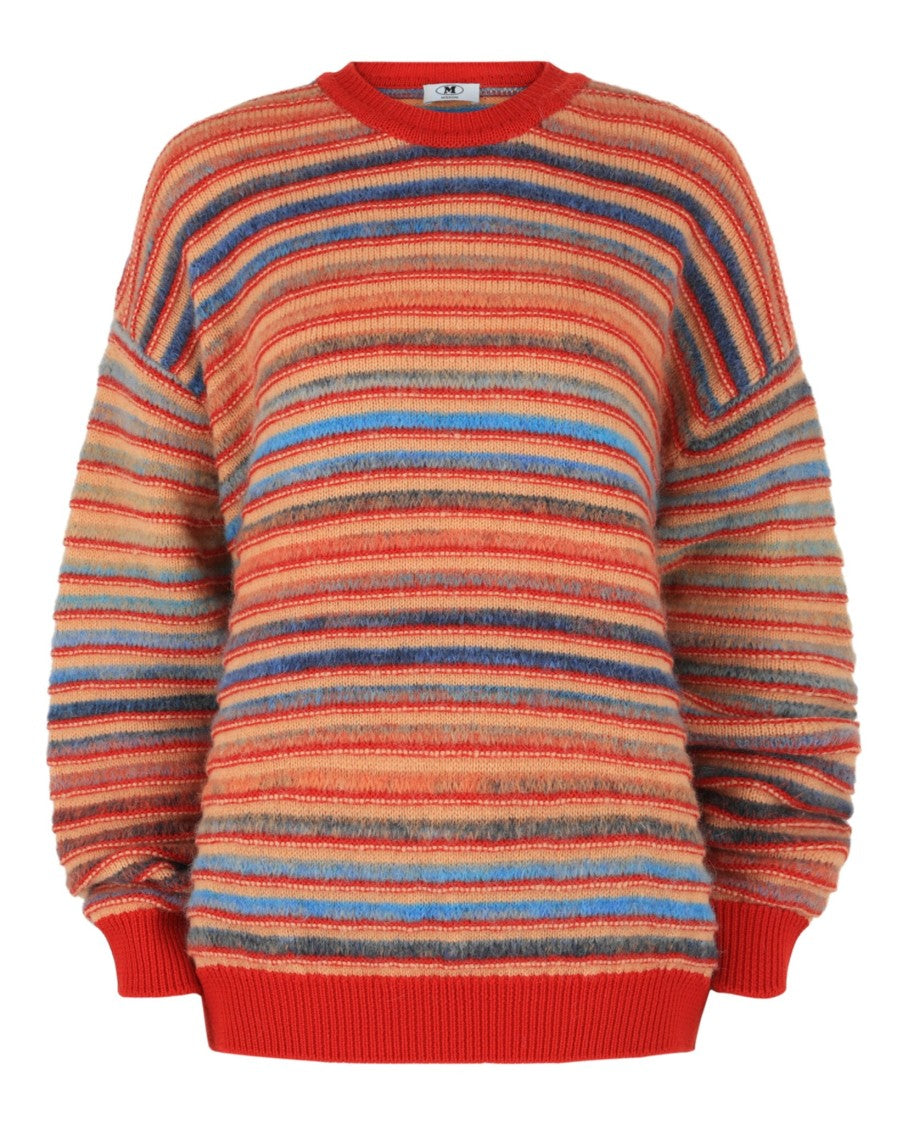 M Missoni Oversized Striped Knit Sweater