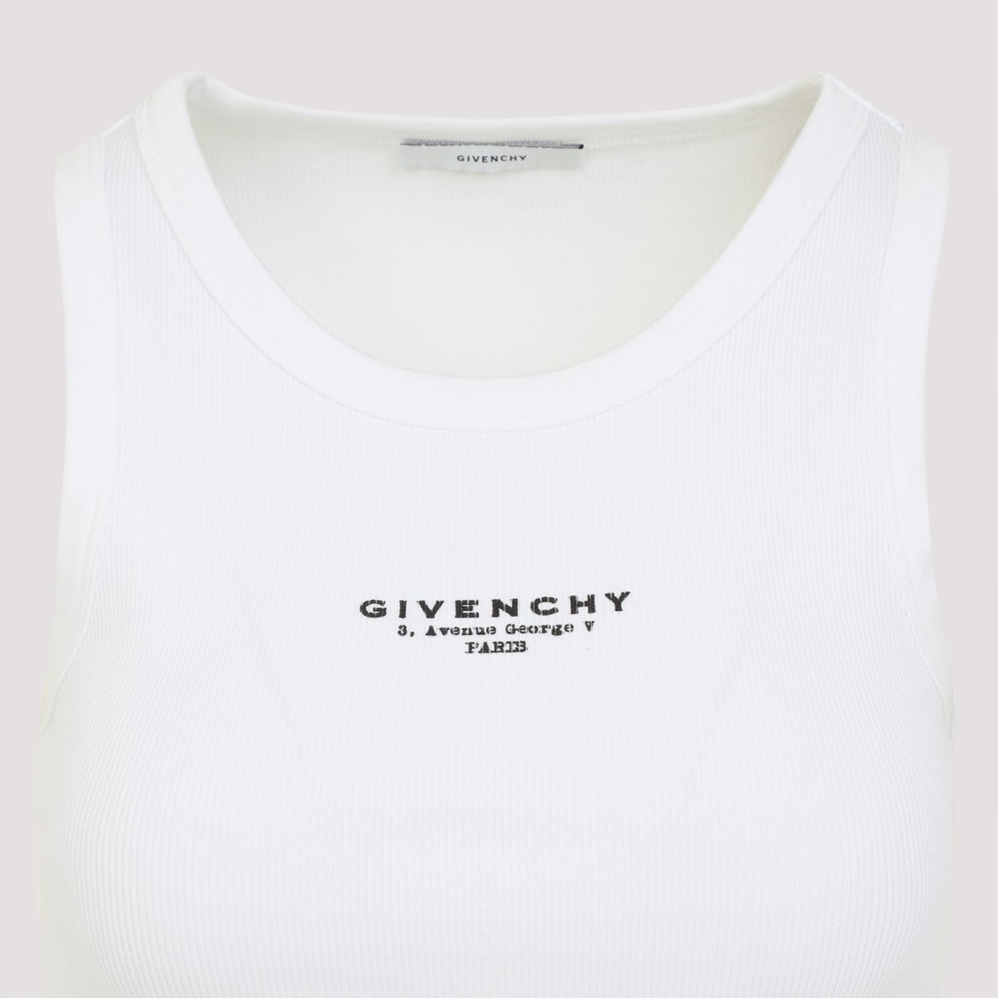Givenchy Sleeveless Cotton Blend Top With Logo
