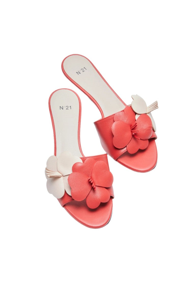 N°21 Mule With Flower Detail