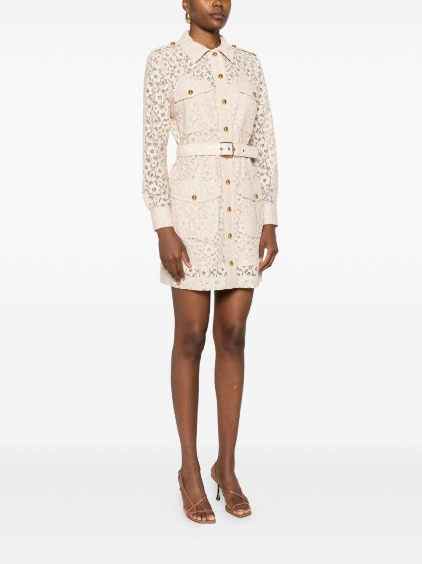 Zimmermann Delicate Beige Lace Mini Dress
