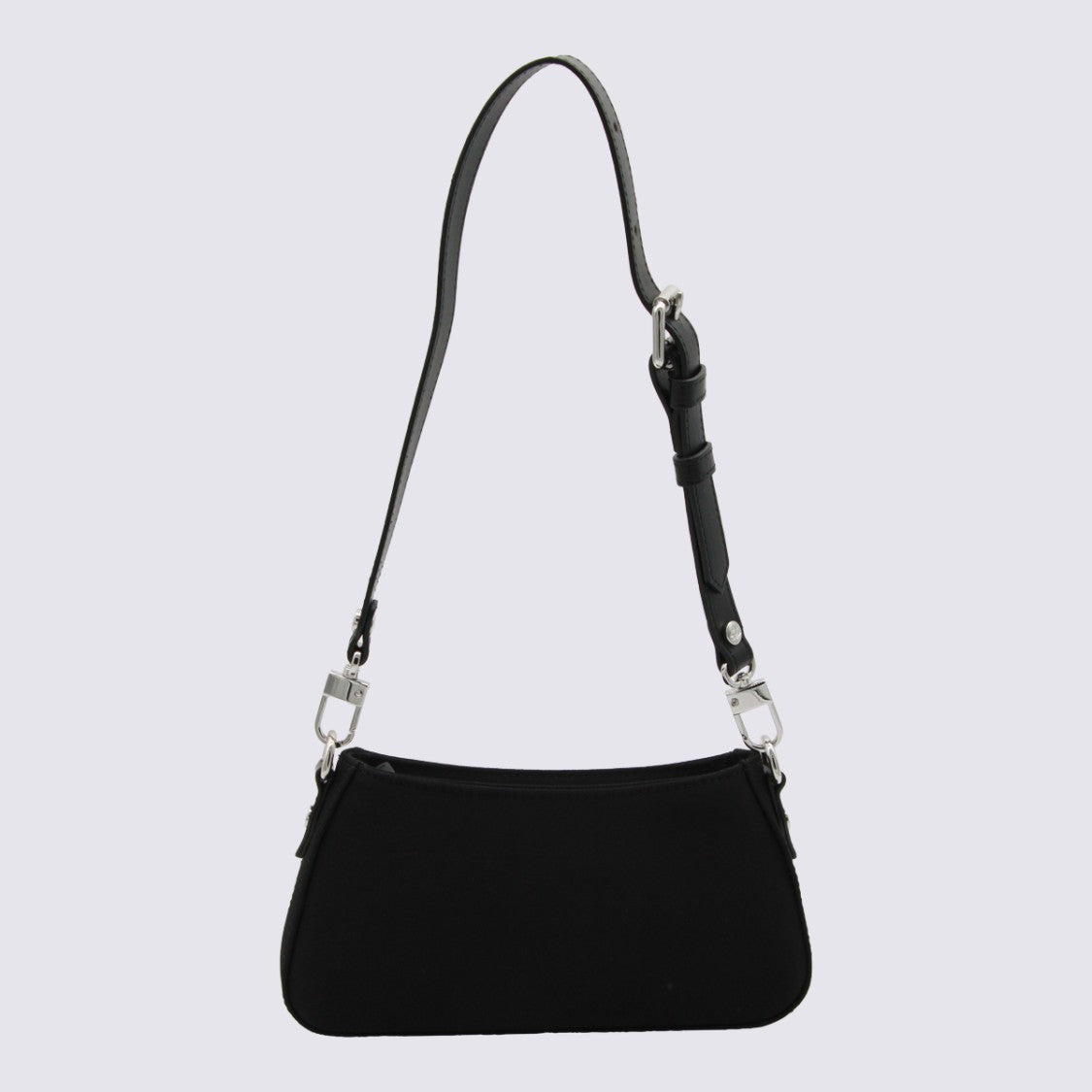 Vivienne Westwood Compact Shoulder Bag With Silver Emblem And Adjustable Strap