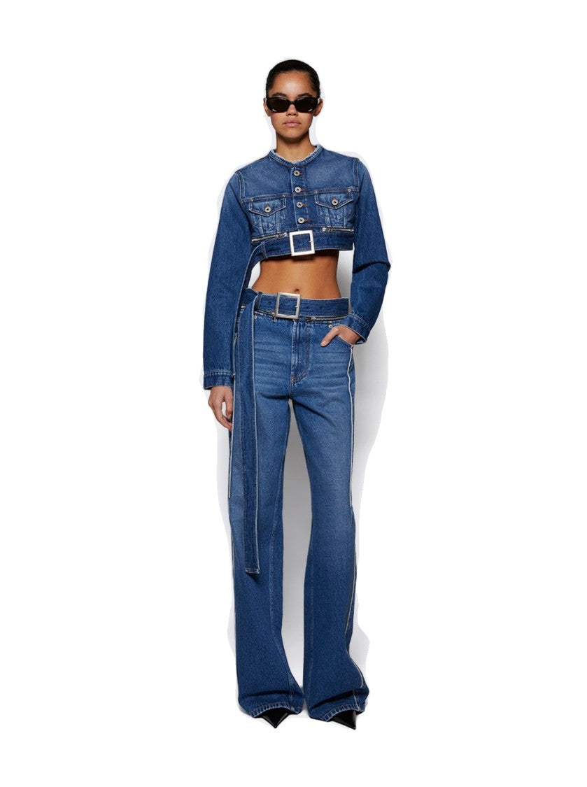 Jean Paul Gaultier Super Cropped Jacket Vintage Blue