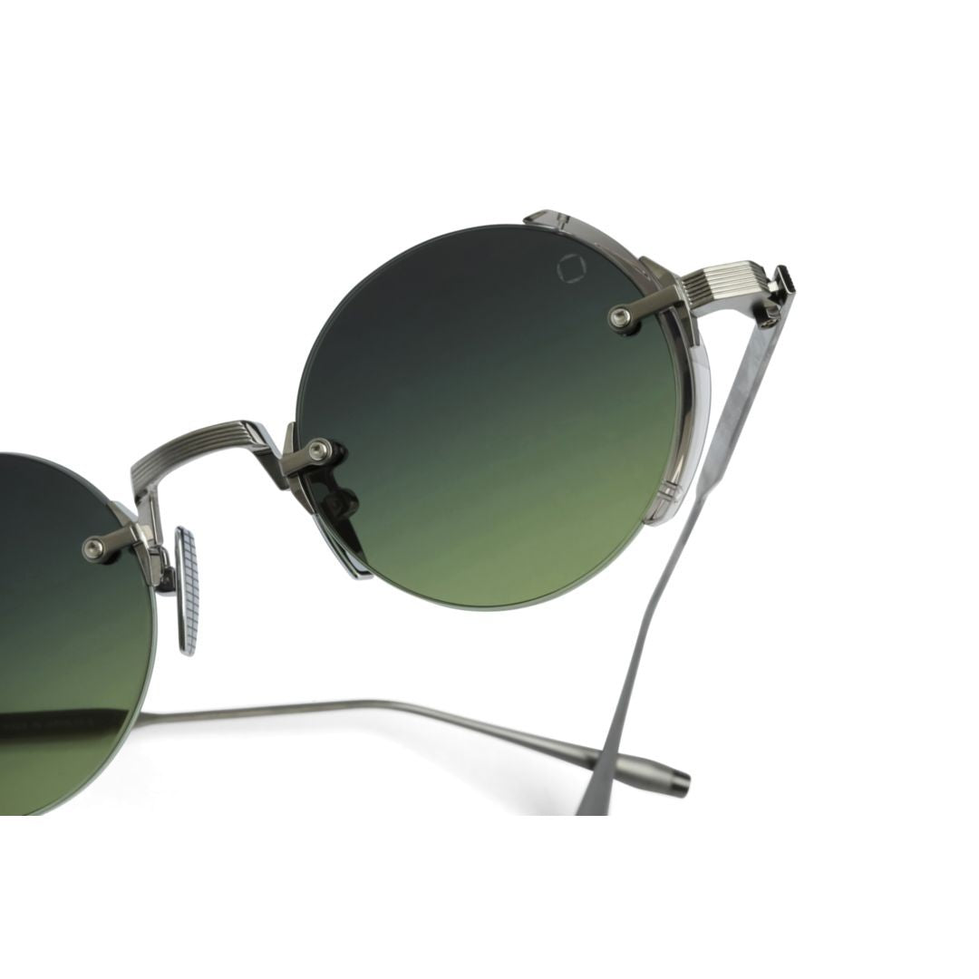 Akoni Jupiter Gradient Tint Round Lenses With Metallic Frame