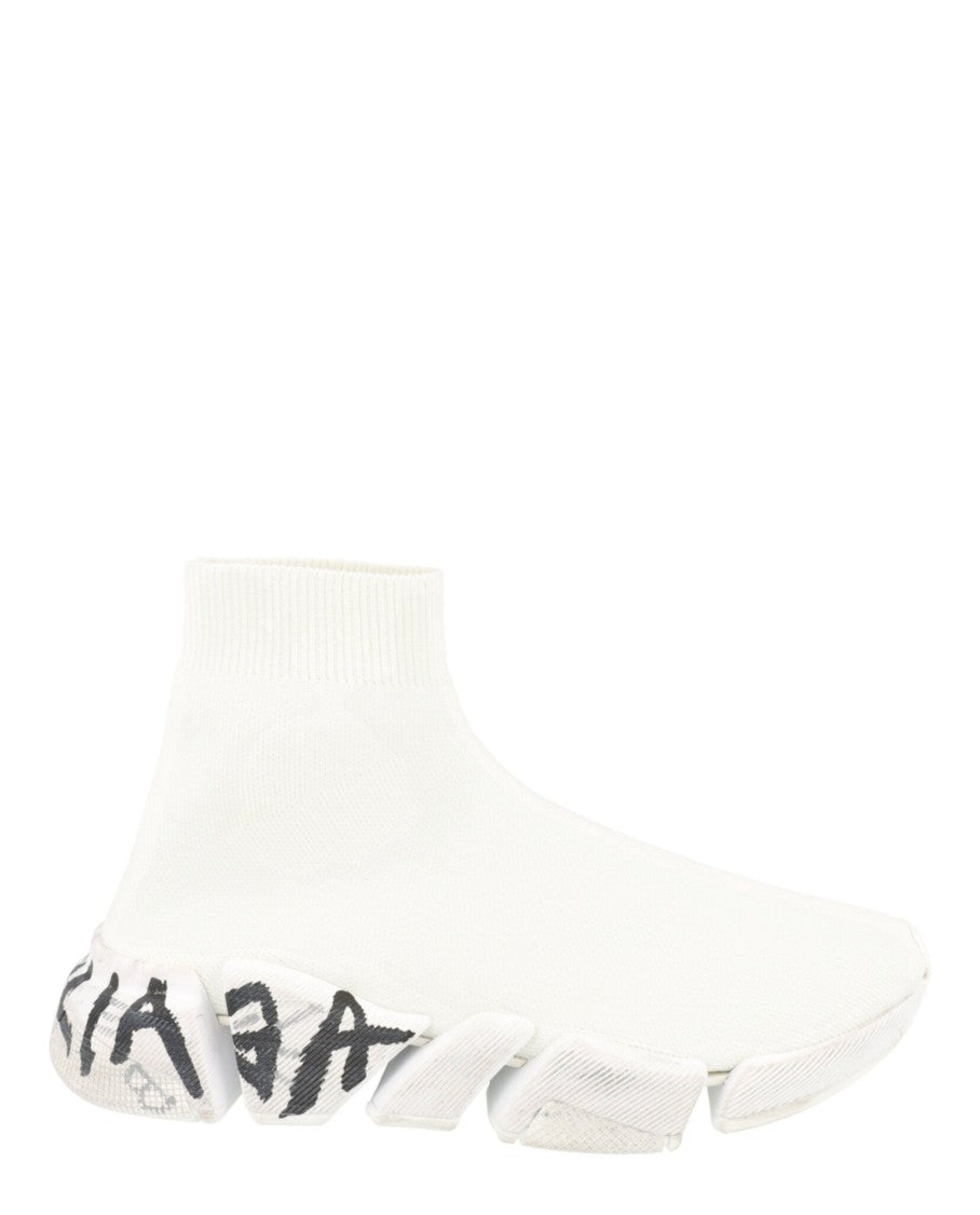 Balenciaga Sock-Style Speed 2.0 Sneakers With Graffiti Detailing