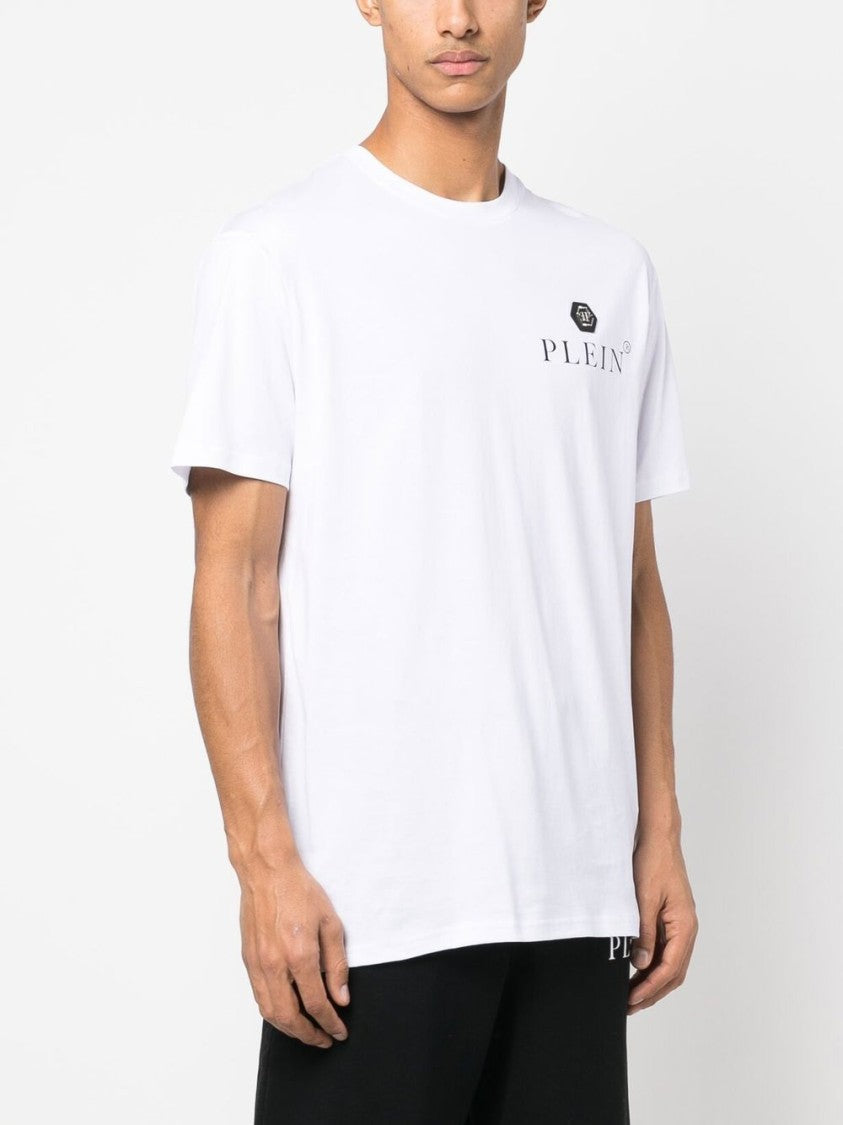 Philipp Plein Logo-Plaque Cotton T-Shirt