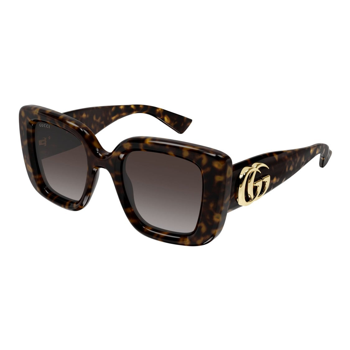 Gucci Gg1975s Oversized Square Tortoiseshell Sunglasses