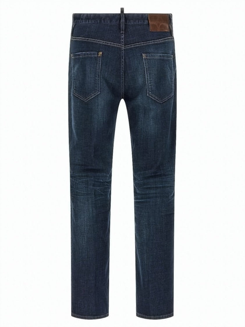 Dsquared2 Straight-Leg Blue Denim Pants