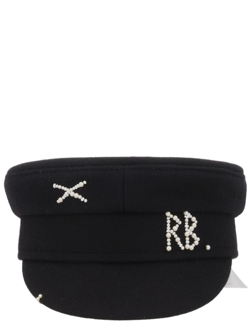 Ruslan Baginskiy Baker Boy Structured Pearl Wool Hat