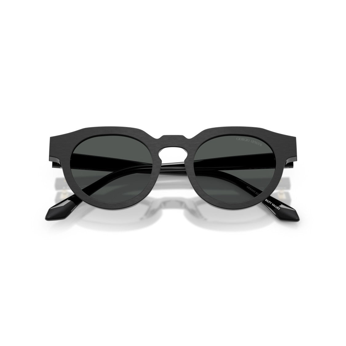 Giorgio Armani 0Ar8255u Bold Round Acetate Sunglasses With Matte Black Finish