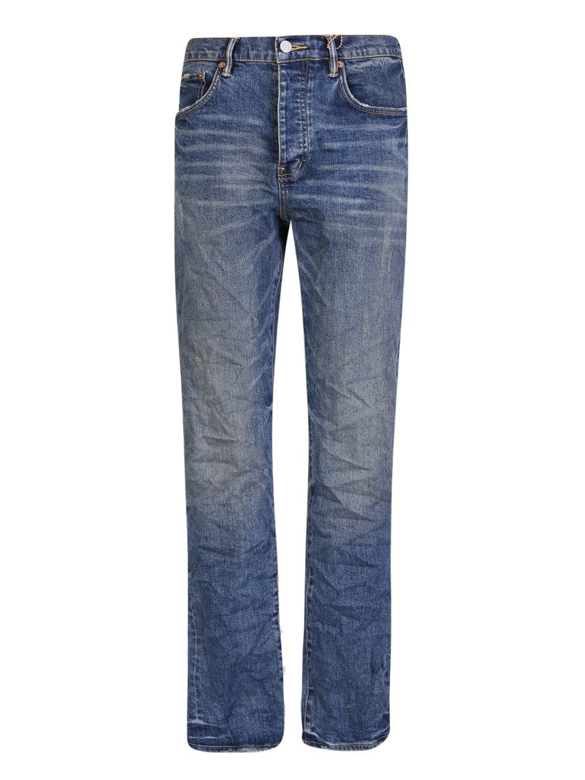 Purple Brand Blue Distressed-Effect Jeans