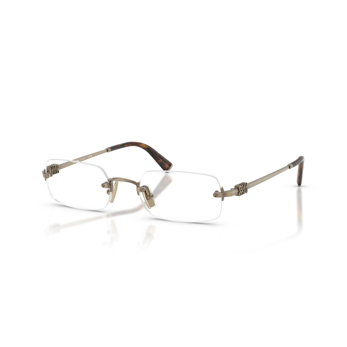 Miu Miu 0Mu 50Yv Rimless Rectangular Eyeglasses
