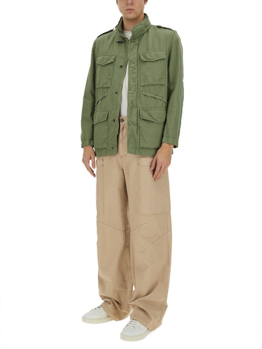 Fay Utility-Inspired Green Jacket