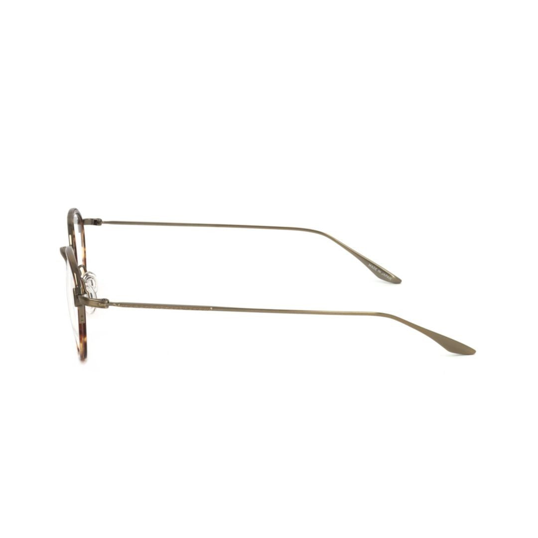 Barton Perreira Bp5003 480Lz Tortoiseshell Round Frame Eyeglasses With Metallic Temples