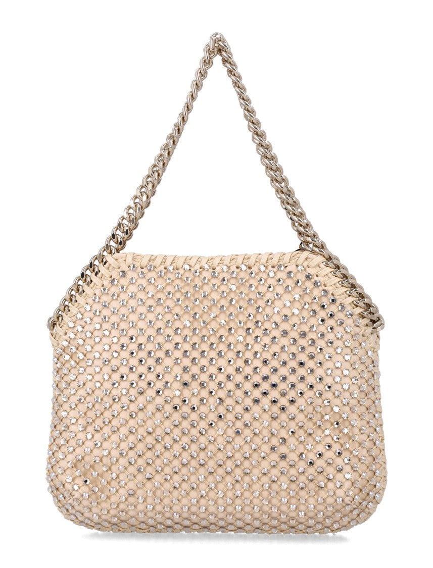 Stella Mccartney Falabella Mini Crystal Embellished Woven Shoulder Bag