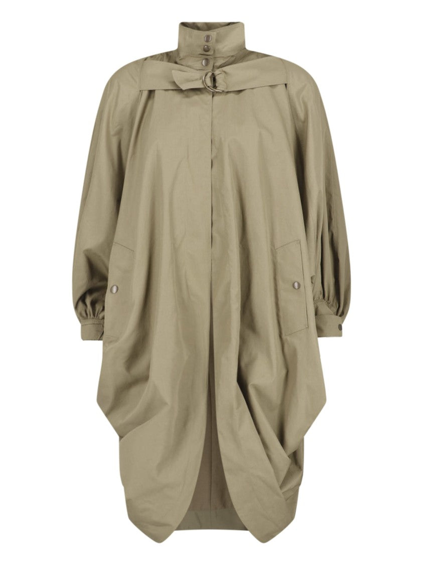 Chloé Neutral High-Collar Casual Fabric Jacket