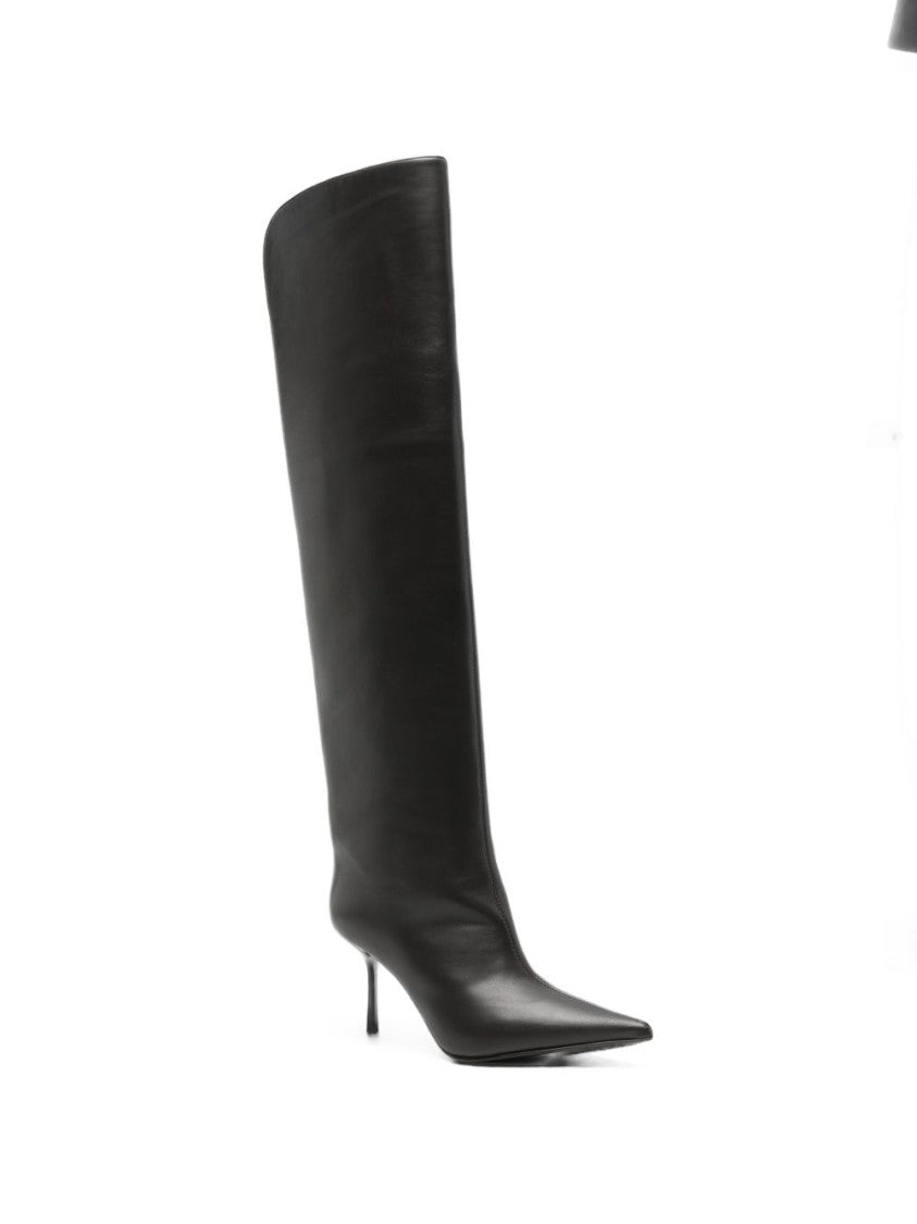 Le Silla Pointed Toe Stiletto Heel Boots With Tonal Stitching