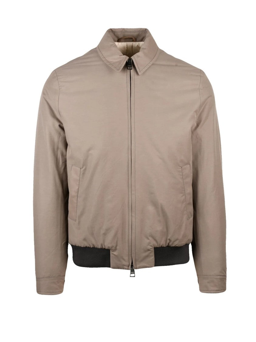 Luigi Borrelli Napoli Brown Quilted Polyester-Blend Jacket