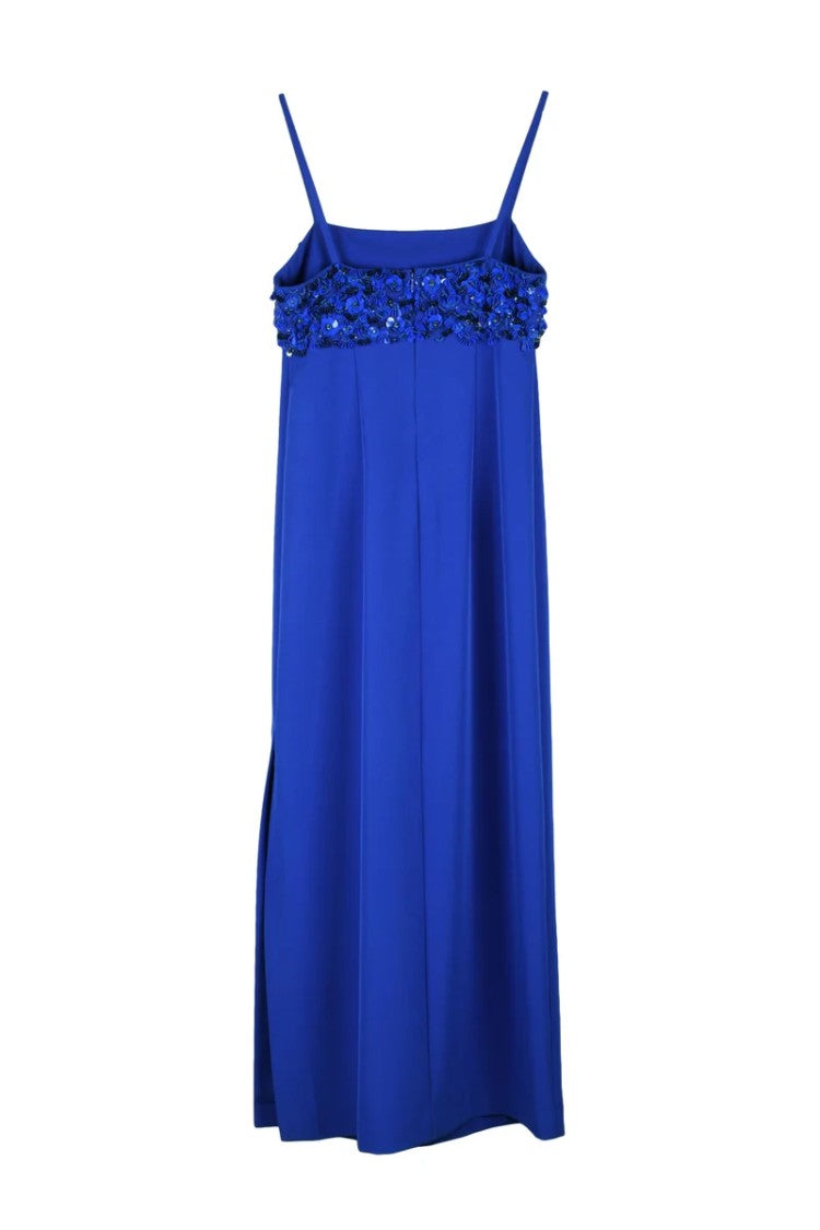 P.A.R.O.S.H. Longuette Sheath Dress - Royal Blue