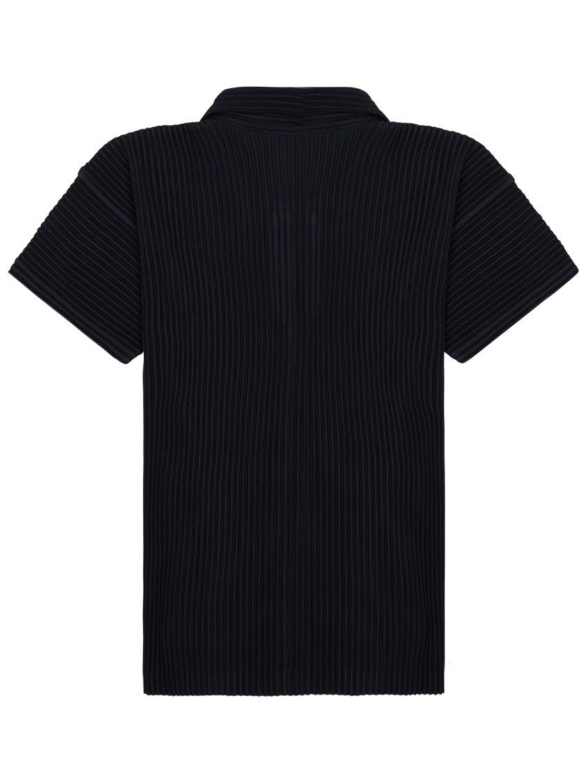 Homme Plissé Issey Miyake Pleated Texture Polo Shirt
