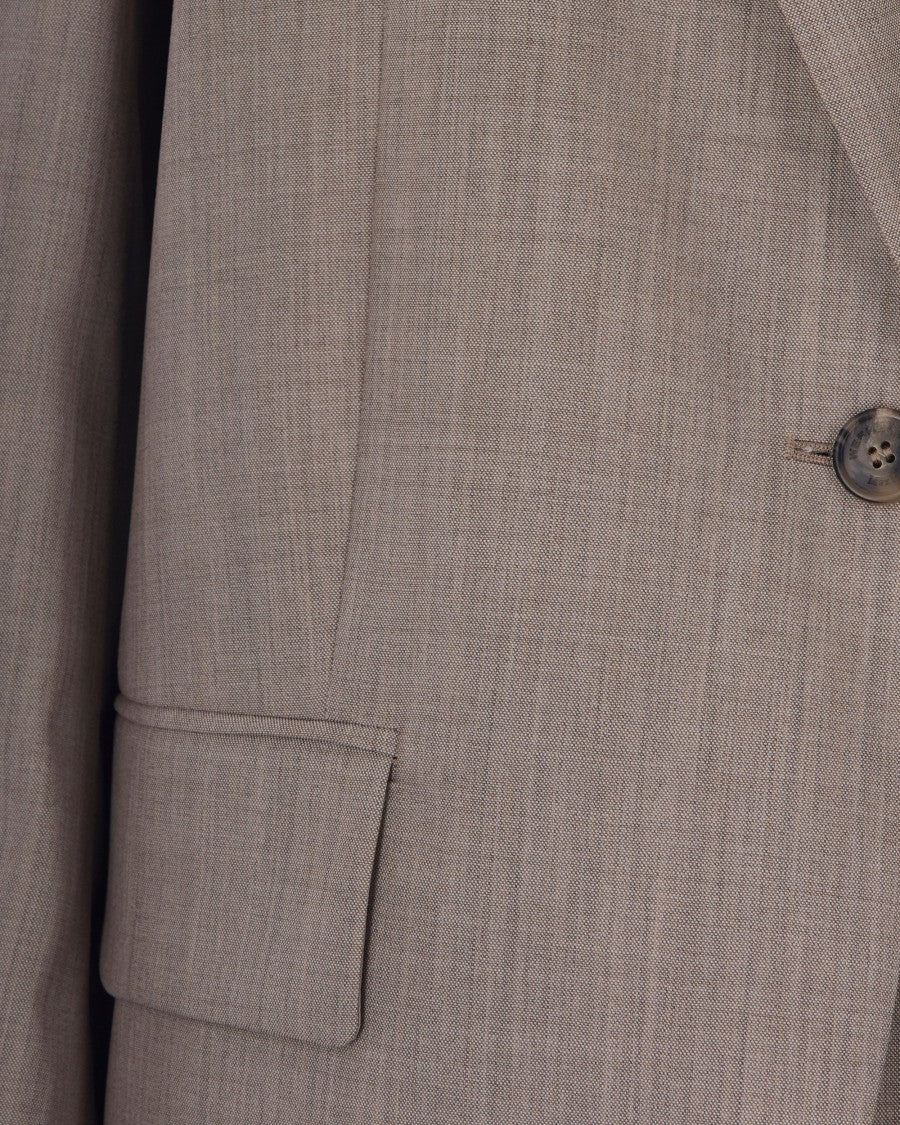 Max Mara Cappuccino Oversized Tailored Wool Blazer